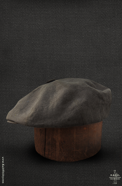 Peaky Hat -  Belgian linen Green Grey - M, L, XL