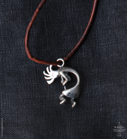 Navajo Kokopelli Pendant - Very small