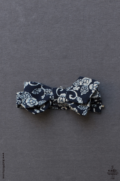 Indigo floral Bow Tie
