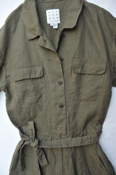 Louis Jumpsuit - Washed Green - S, L