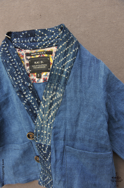 Children's Kimono Jacket - Indigo linen - S