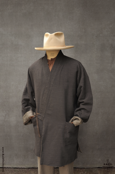 Double Layer Japanese Farmer Coat - Novel sashiko cotton III - S, M