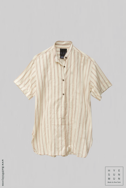 Short Sleeve Margaux Shirt - Eggshell - L