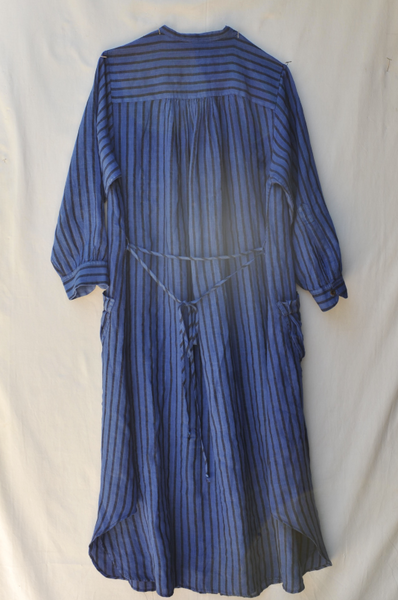 Garment Dyed Stripe Linen Niki Dress - Ocean - M