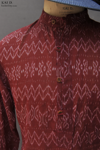Folklore Shirt - Light weight ikat cotton - XL
