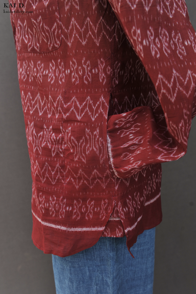 Folklore Shirt - Light weight ikat cotton - XL