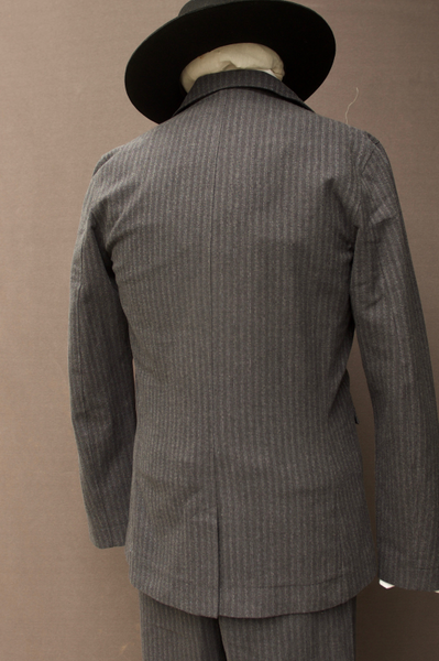Herringbone Stripe Lukas Blazer - Grey Pin - M