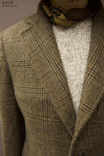Tonal Wool Plaid Serra Blazer - S/M
