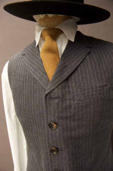 William Vest - Grey Pinstripe - L