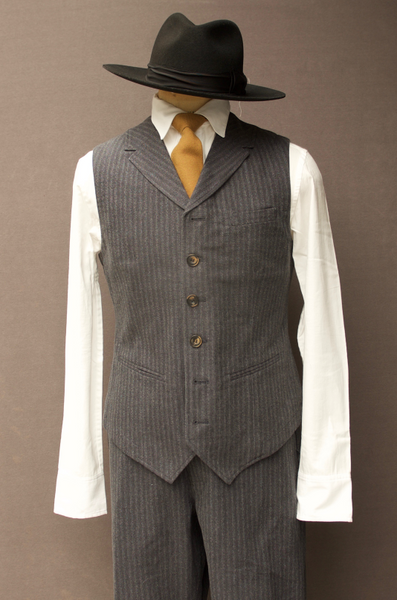 William Vest - Grey Pinstripe - L