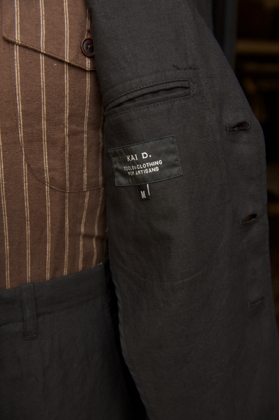 Shoemaker's Jacket - Black Belgian Linen - S, M, L, XL