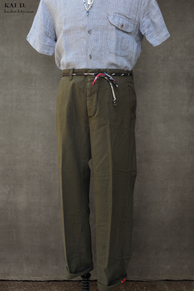 Soft Twill Borough Pants - Deep Military Green - 32