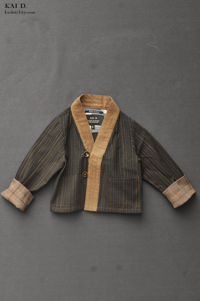 Children's Kimono Jacket - Sashiko Stitch - S, M