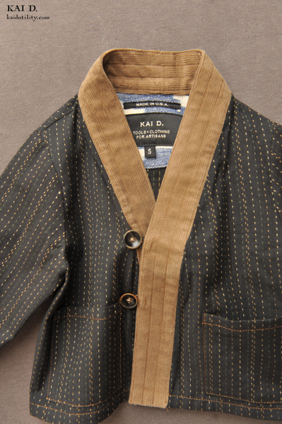 Children's Kimono Jacket - Sashiko Stitch - S, M