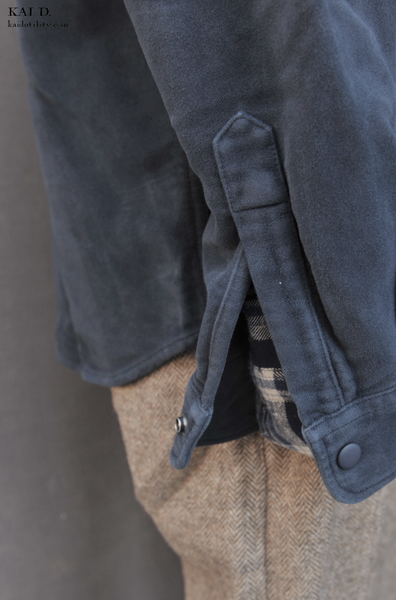 Comfort Moleskin Zip Shacket - Anthracite - S