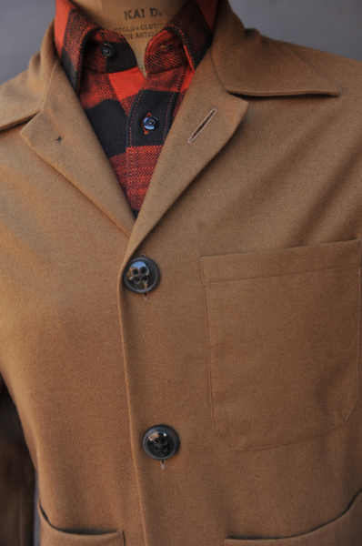 Light Wool Shirt Jacket - Camel - XXL