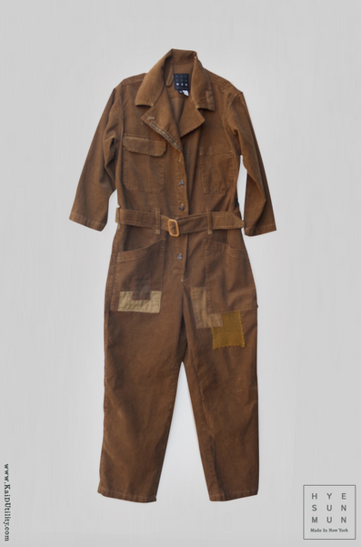 Corduroy Boro Earhart Jumpsuit - Dark Caramel -S