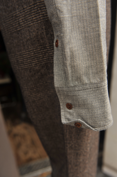 McQueen Shirt - Mini Herringbone - L