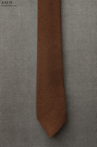 Italian Lux Wool Tie - Chestnut