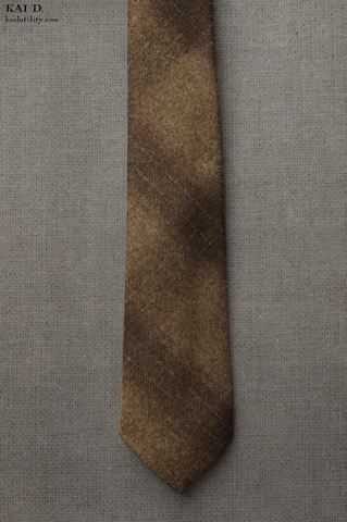 Scottish ombre wool tie - Ombre Brown