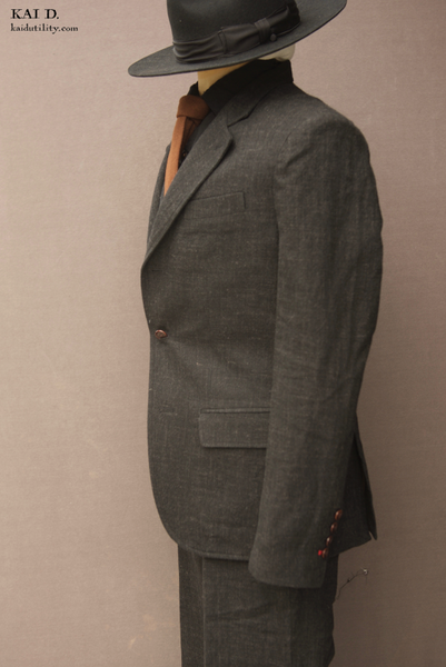 Dawson Blazer - Stipple Weave Wool Linen - L