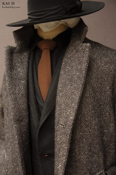 Chunky Wool Linen Tweed Coat - S, M