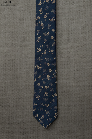 Japanese Jacquarded Floral Tie