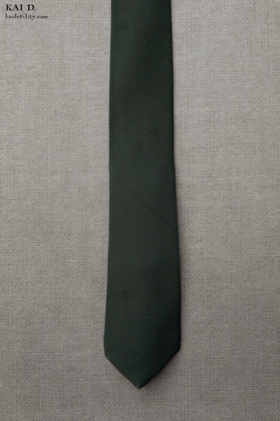 Cavalry Twill Wool Tie - Hunter Green