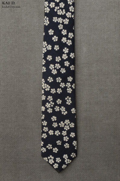 Indigo Floral Tie