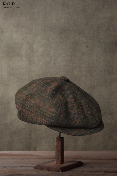 Peaky Hat -  Wool Cashmere Plaid - M