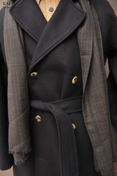 Grandad Wool Trench - Navy - 46, 48 (NO RETURN)