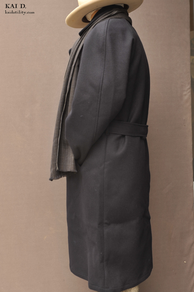 Grandad Wool Trench - Navy - 46, 48 (NO RETURN)