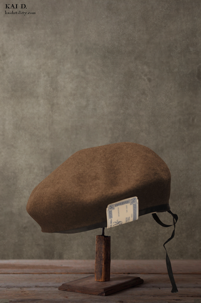 Wool Beret - Olive - 36