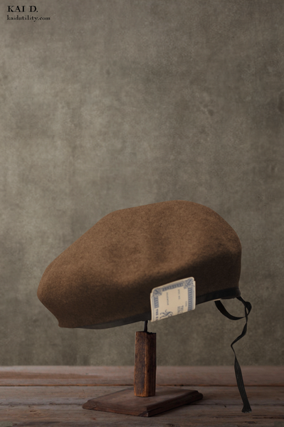 Wool Beret - Olive - 36, 38