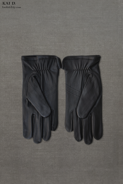 Deerskin Gloves - Black - 10
