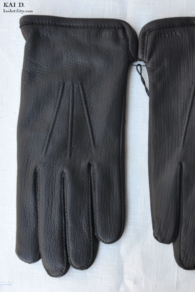 Deerskin Gloves - Black - 10