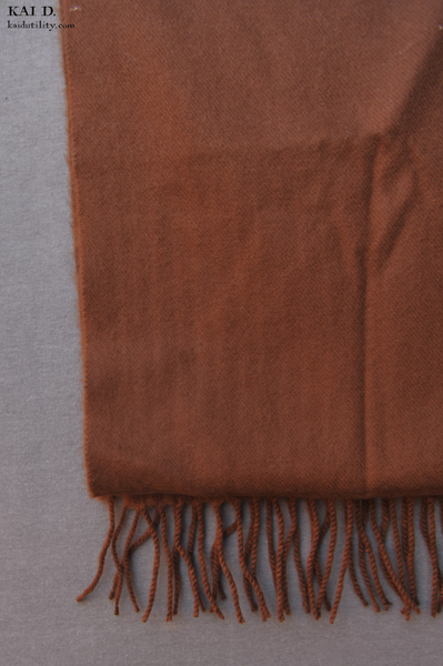 Pure Cashmere Wool Scarf - Lux Brown