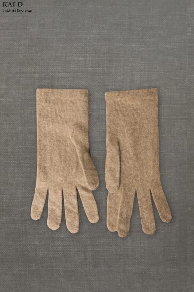 Cashmere Gloves - Womens - Wheat Heather