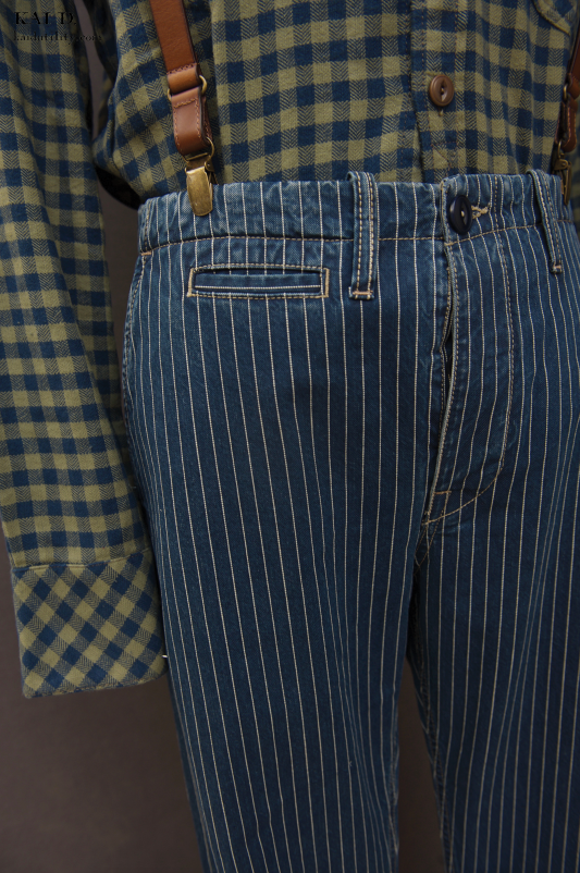 Cotton 2025 striped trousers