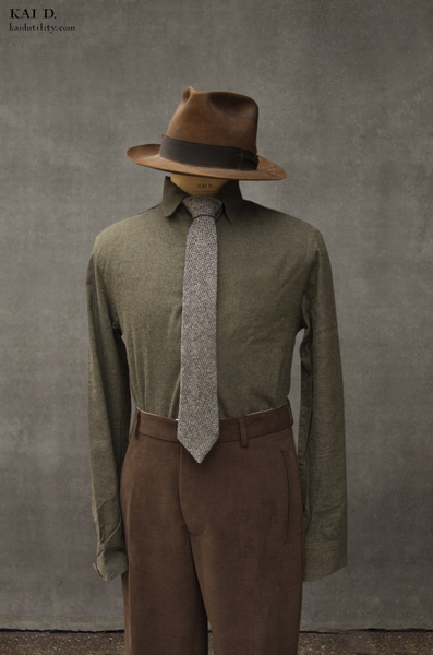 Ultra Soft Heather Cotton Denham shirt - Forest - M