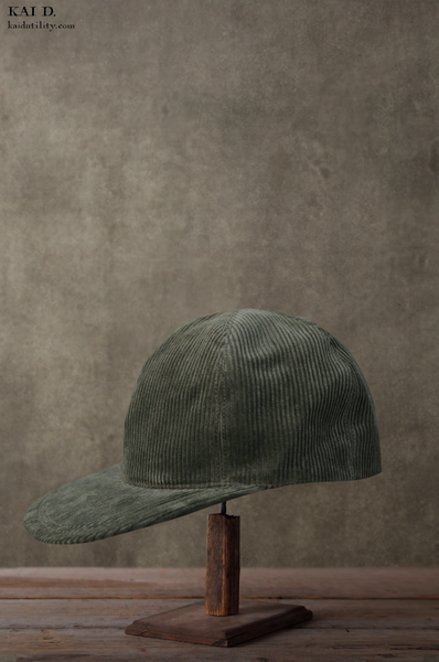 Carter Fitted Six Panel Hat -  Olive Corduroy - M