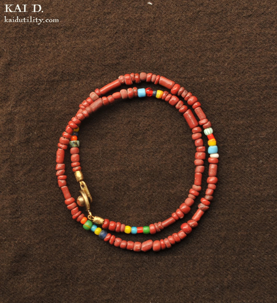 Handmade Beaded Bracelet - Coral