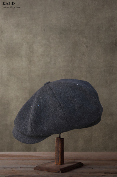 Wool Tweed Casquette - Charcoal - M