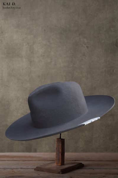 Wide Brim Traveler's Hat - Grey - 36, 38