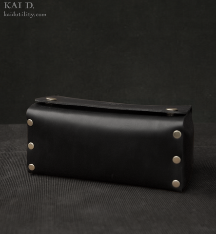Leather Dopp Kit - Black