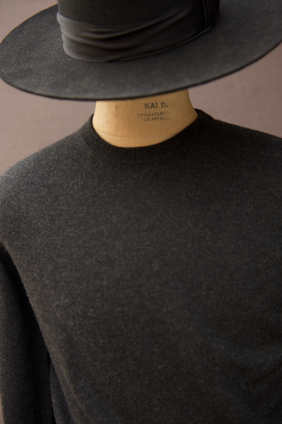 Mongolian Cashmere Sweater - Deep Charcoal - M, L, XL