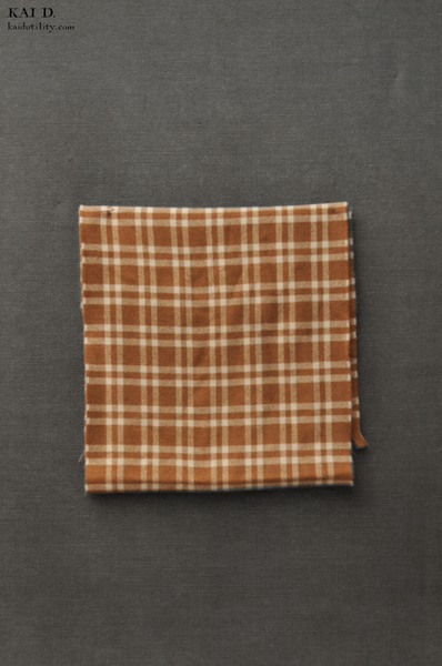 Drakes Checked Wool Scarf - Tan