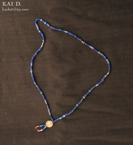 Handmade Beaded Necklace - Indigo II