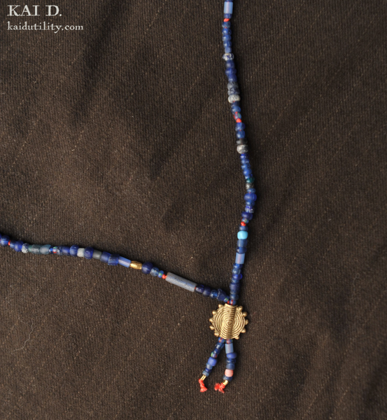 Handmade Beaded Necklace - Indigo II