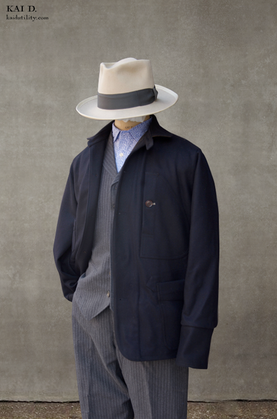 Degas Work Jacket - Navy Virgin Wool - S, L (NO RETURN)